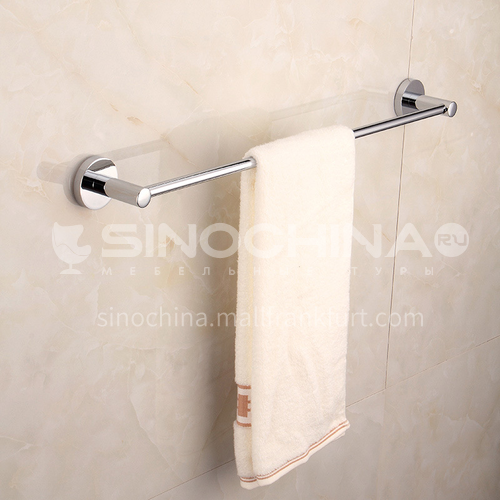 Bathroom silver stainless steel single rod towel rack